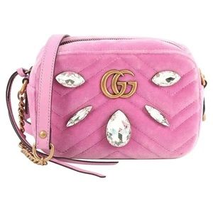 Gucci marquess quilted crystal marmont small bag.